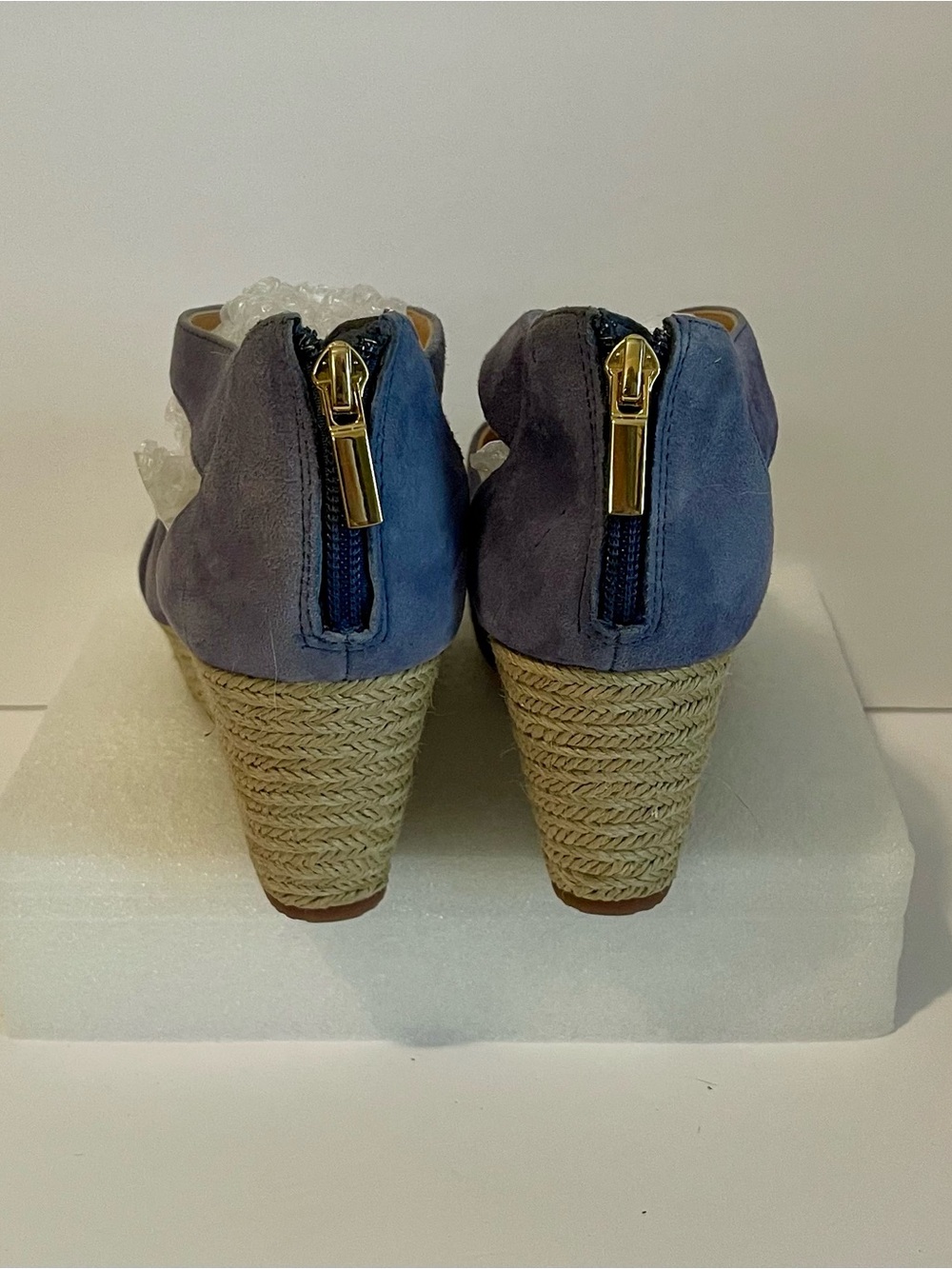 Sofft Lavendar Suede Espadrille Wedge Sandals - Picture 9 of 10
